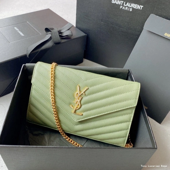 Tony Luxuries CASSANDRE YSL MATELASSÉ WALLET CHAIN 0727